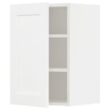 METOD Élément mural + tablettes, blanc Enköping/blanc effet bois, 40x60 cm