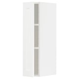 METOD Élément mural + tablettes, blanc Enköping/blanc effet bois, 20x80 cm