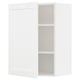 METOD Élément mural + tablettes, blanc Enköping/blanc effet bois, 60x80 cm
