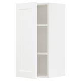 METOD Élément mural + tablettes, blanc Enköping/blanc effet bois, 40x80 cm