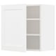 METOD Élément mural + tablettes, blanc Enköping/blanc effet bois, 60x60 cm
