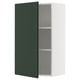 METOD Élément mural + tablettes, blanc/Havstorp vert profond, 60x100 cm