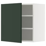 METOD Élément mural + tablettes, blanc/Havstorp vert profond, 60x60 cm