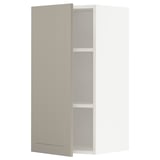 METOD Élément mural + tablettes, blanc/Stensund beige, 40x80 cm