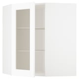 METOD Élt mur ang+tblts/pte vit, blanc Enköping/blanc effet bois, 68x80 cm