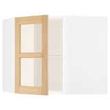 METOD Élt mur ang+tblts/pte vit, blanc/Forsbacka chêne, 68x60 cm