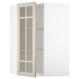 METOD Élt mur ang+tblts/pte vit, blanc/Stensund beige, 68x100 cm