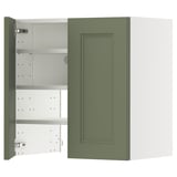 METOD Élt mur pr hotte av tabl/pte, blanc/Axstad gris vert, 60x60 cm