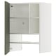 METOD Élt mur pr hotte av tabl/pte, blanc/Axstad gris vert, 60x80 cm