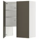 METOD Élt mur pr hotte av tabl/pte, blanc/Havstorp brun-beige, 80x100 cm