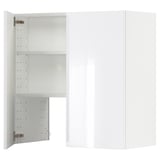 METOD Élt mur pr hotte av tabl/pte, blanc/Ringhult blanc, 80x80 cm
