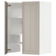 METOD Élt mur pr hotte av tabl/pte, blanc/Stensund beige, 60x80 cm