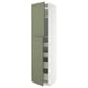 METOD / MAXIMERA Armoire 2 portes/4 tiroirs, blanc/Axstad gris vert, 60x60x240 cm