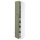 METOD / MAXIMERA Armoire 2 portes/4 tiroirs, blanc/Axstad gris vert, 40x60x220 cm