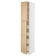 METOD / MAXIMERA Armoire 2 portes/4 tiroirs, blanc/Forsbacka chêne, 40x60x220 cm