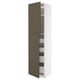 METOD / MAXIMERA Armoire 2 portes/4 tiroirs, blanc/Havstorp brun-beige, 60x60x240 cm