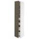 METOD / MAXIMERA Armoire 2 portes/4 tiroirs, blanc/Havstorp brun-beige, 40x60x220 cm