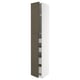METOD / MAXIMERA Armoire 2 portes/4 tiroirs, blanc/Havstorp brun-beige, 40x60x240 cm