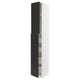 METOD / MAXIMERA Armoire 2 portes/4 tiroirs, blanc/Nickebo anthracite mat, 40x60x240 cm
