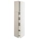 METOD / MAXIMERA Armoire 2 portes/4 tiroirs, blanc/Stensund beige, 40x60x200 cm