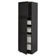 METOD / MAXIMERA Armoire 2 portes/4 tiroirs, noir/Lerhyttan teinté noir, 60x60x200 cm