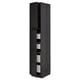 METOD / MAXIMERA Armoire 2 portes/4 tiroirs, noir/Lerhyttan teinté noir, 40x60x220 cm
