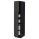 METOD / MAXIMERA Armoire 2 portes/4 tiroirs, noir/Nickebo anthracite mat, 40x60x200 cm