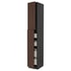METOD / MAXIMERA Armoire 2 portes/4 tiroirs, noir/Sinarp brun, 40x60x240 cm