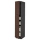 METOD / MAXIMERA Armoire 2 portes/4 tiroirs, noir/Sinarp brun, 40x60x220 cm