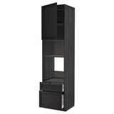 METOD / MAXIMERA Armoire four/micro-ondes+porte/2tir