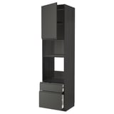 METOD / MAXIMERA Armoire four/micro-ondes+porte/2tir