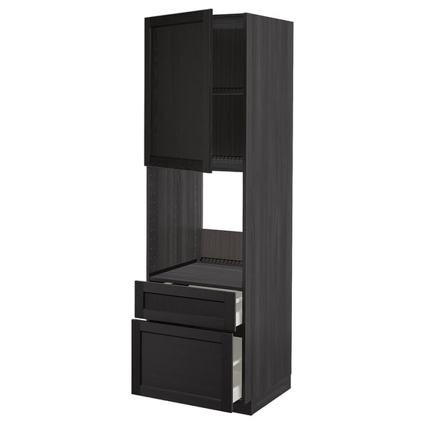 METOD / MAXIMERA Armoire pour four+porte/2 tiroirs