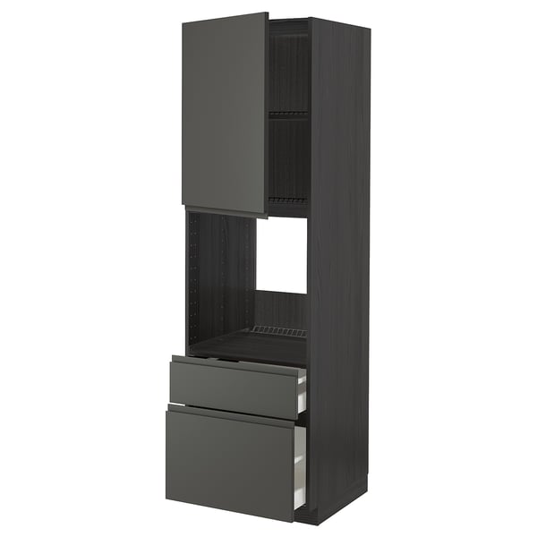 METOD / MAXIMERA Armoire pour four+porte/2 tiroirs