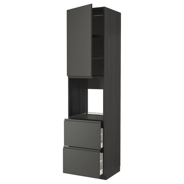 METOD / MAXIMERA Armoire pour four+porte/2 tiroirs