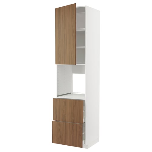 METOD / MAXIMERA Armoire pour four+porte/2 tiroirs