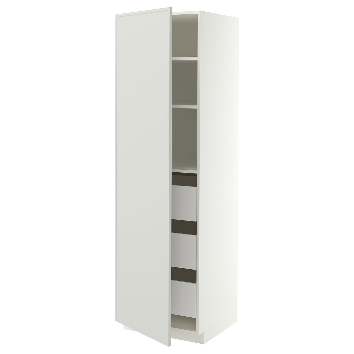 METOD / MAXIMERA élément armoire avec tiroirs, blanc/Aspudden gris ...