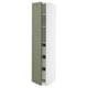 METOD / MAXIMERA Élément armoire avec tiroirs, blanc/Axstad gris vert, 40x60x200 cm