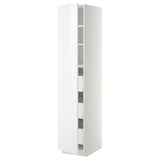 METOD / MAXIMERA Élément armoire avec tiroirs, blanc/Ringhult blanc, 40x60x200 cm