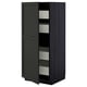 METOD / MAXIMERA Élément armoire avec tiroirs, noir/Lerhyttan teinté noir, 60x60x140 cm