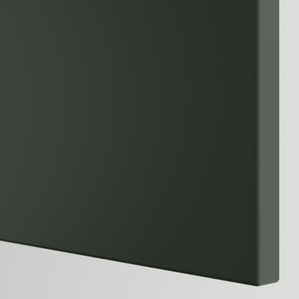 METOD / MAXIMERA Élément bas 2 tiroirs, blanc/Havstorp vert profond, 60x37 cm