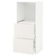 METOD / MAXIMERA Élément haut 2 tiroirs pr four, blanc/Veddinge blanc, 60x60x140 cm