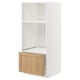 METOD / MAXIMERA Élément haut pr appareils encastrés, blanc/Forsbacka chêne, 60x60x140 cm
