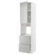 METOD / MAXIMERA Élément haut pr appareils encastrés, blanc/Havstorp gris clair, 60x60x240 cm