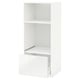 METOD / MAXIMERA Élément haut pr appareils encastrés, blanc/Ringhult blanc, 60x60x140 cm