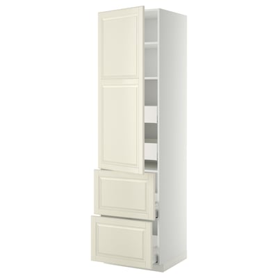 METOD / MAXIMERA Élément haut+tablettes/4tir/pte/2fc