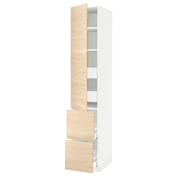 METOD / MAXIMERA Élément haut+tablettes/4tir/pte/2fc