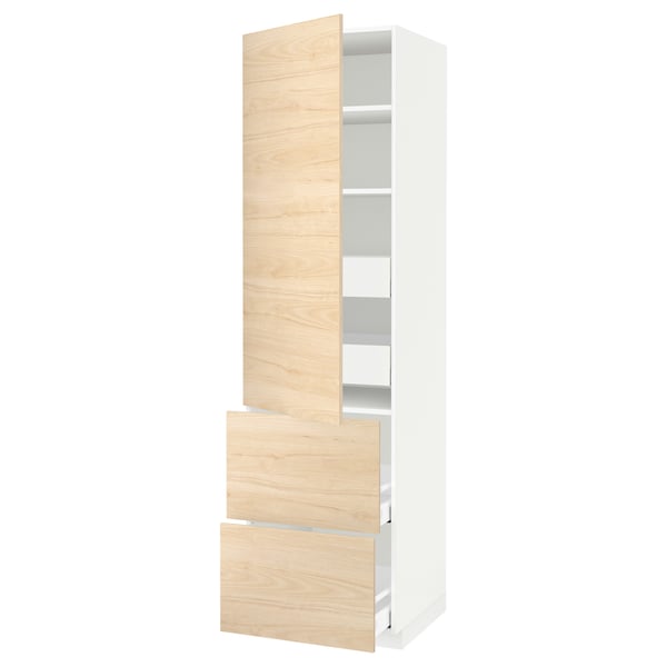 METOD / MAXIMERA Élément haut+tablettes/4tir/pte/2fc