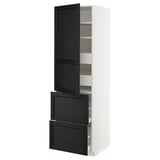 METOD / MAXIMERA Élément haut+tablettes/4tir/pte/2fc