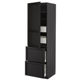 METOD / MAXIMERA Élément haut+tablettes/4tir/pte/2fc