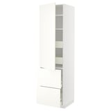 METOD / MAXIMERA Élément haut+tablettes/4tir/pte/2fc